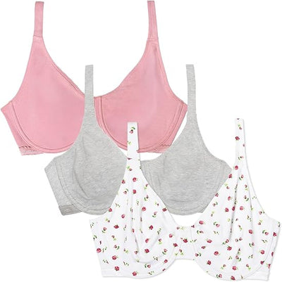 Women's Unlined Underwire Bra-Cotton