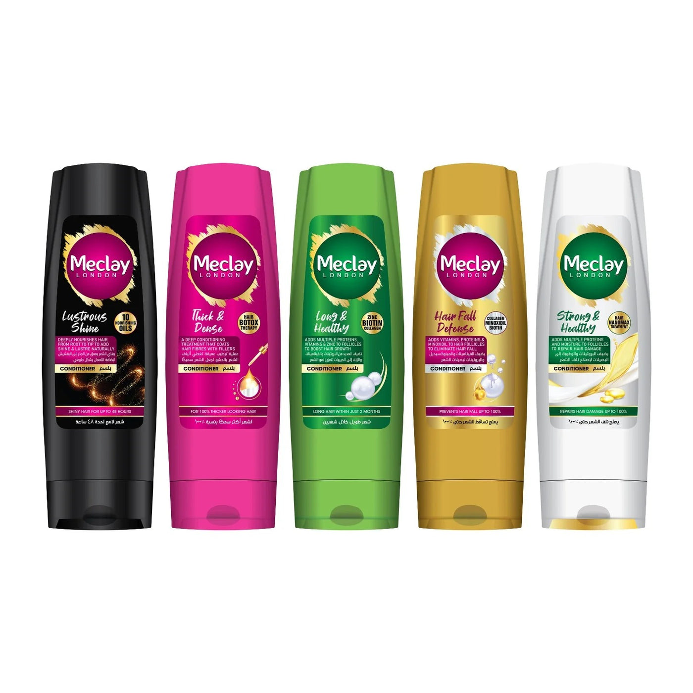Meclay London Thick & Dense Shampoo 660ml + Conditioner 180ml – Complete Hair Care Pair Box
