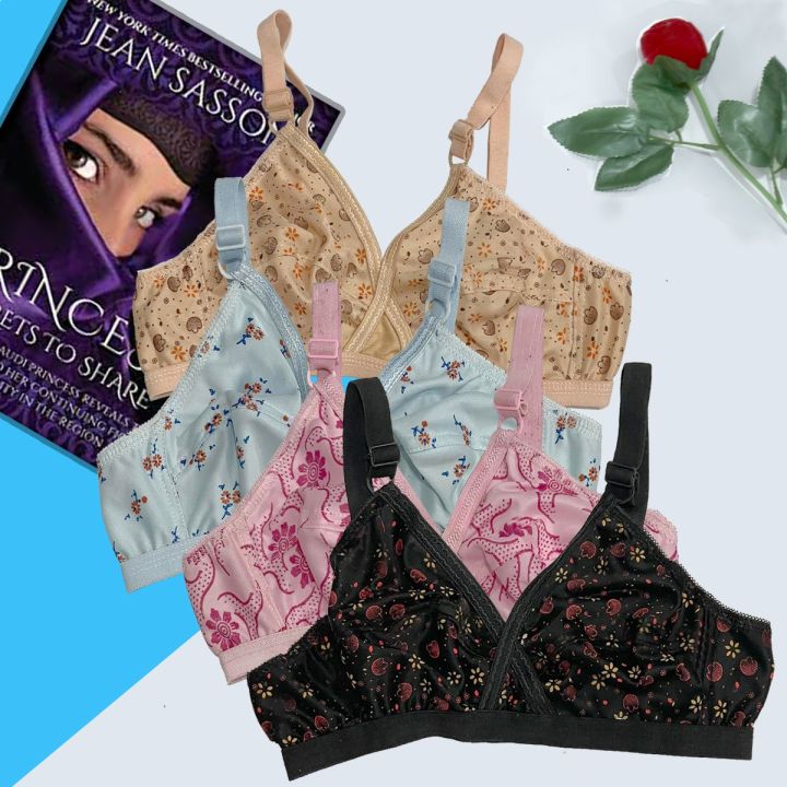 4 piece Printed jersey Bra Set