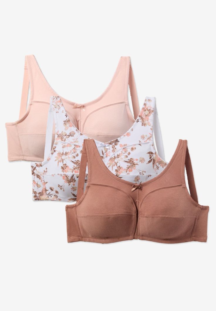 3-Pack Wireless Seamless Push-Up V-Neck Bra Bundle
