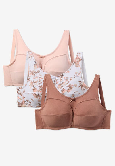 3-Pack Wireless Seamless Push-Up V-Neck Bra Bundle